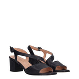 Sandali con Tacco Donna Blu in Pelle