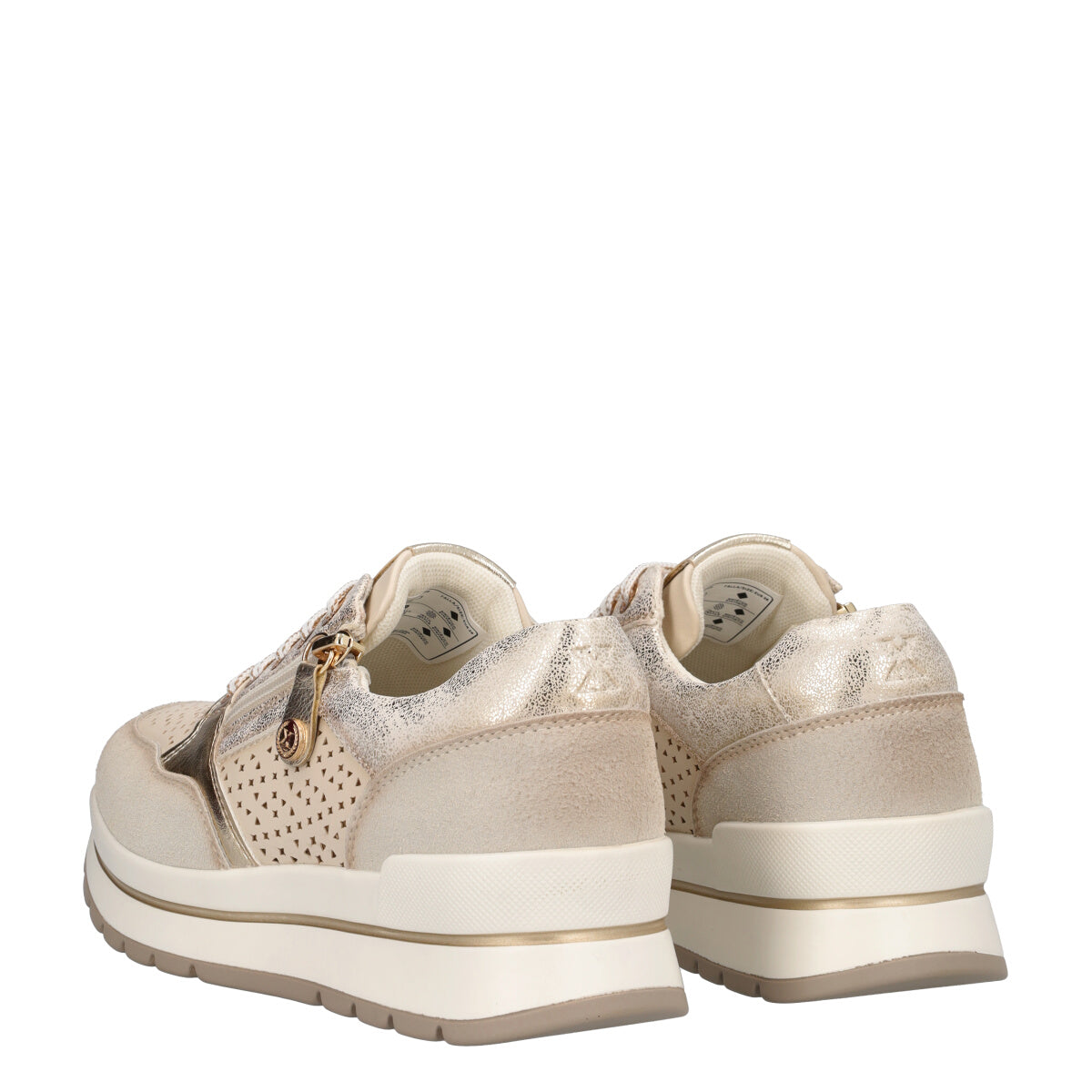 Sneakers Oro con Zip