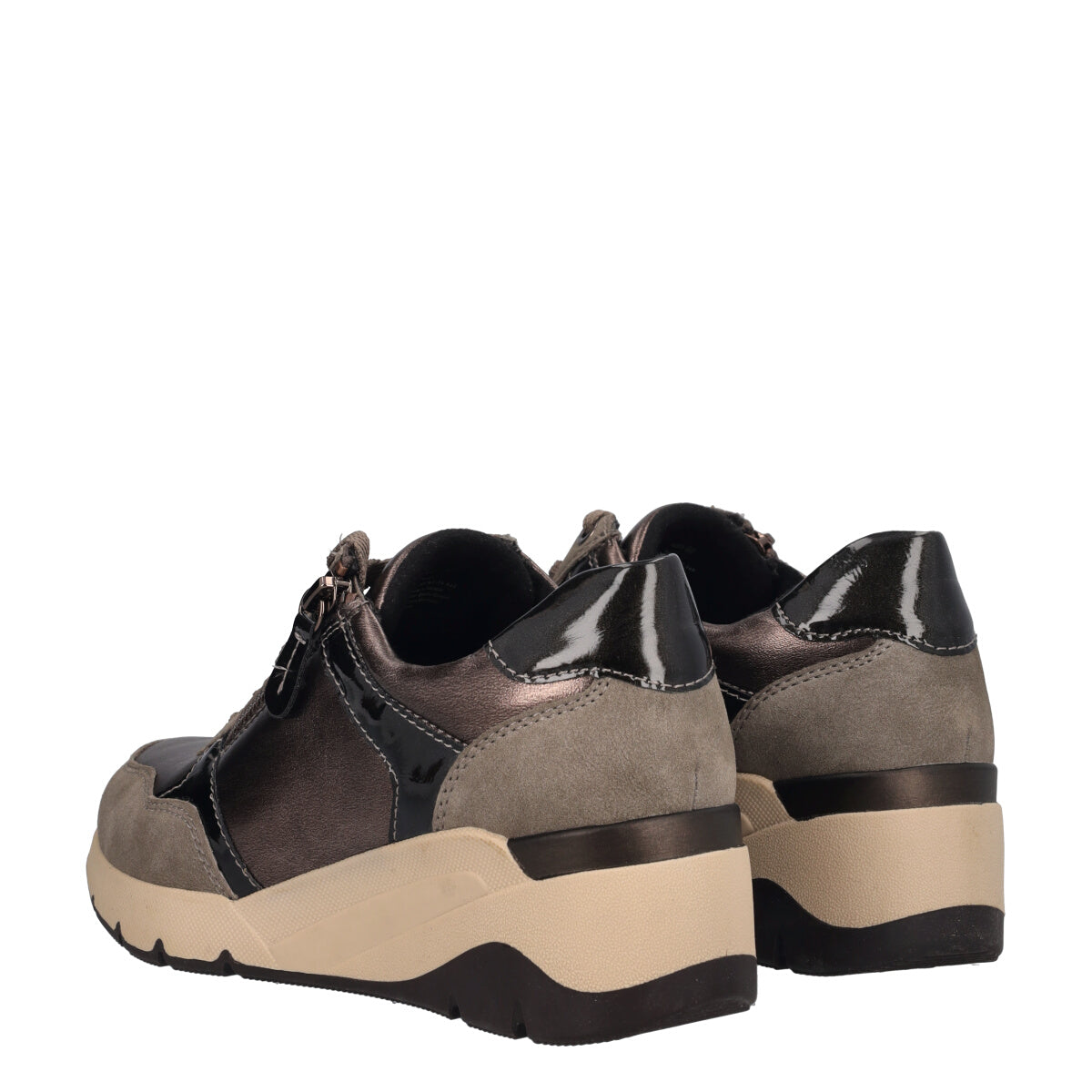 Stringate Donna Marrone e Beige