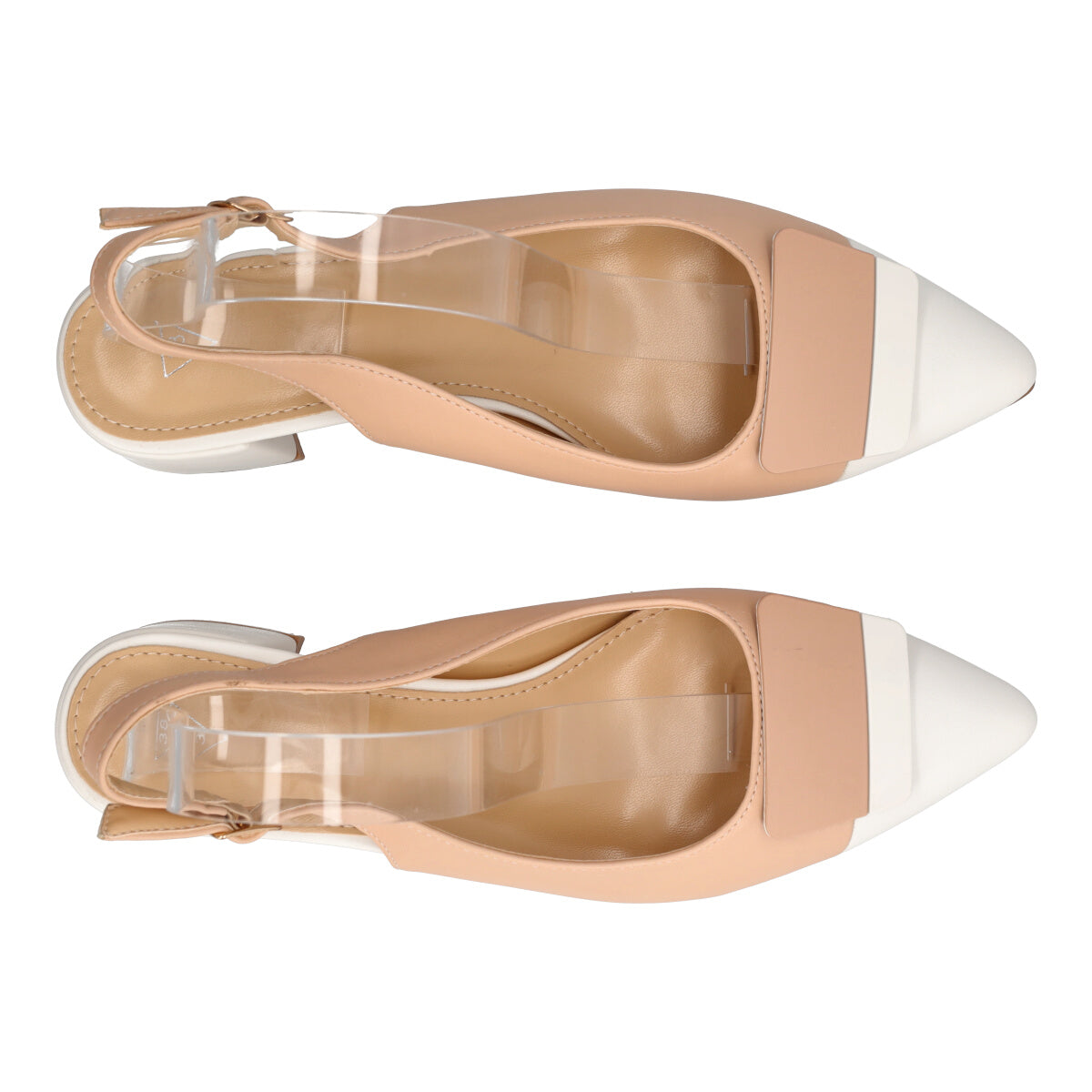 Slingback Donna Nude Bianco