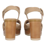 Sandali con Tacco Donna Beige