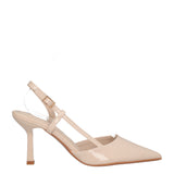 slingback Donna Beige in Vernice