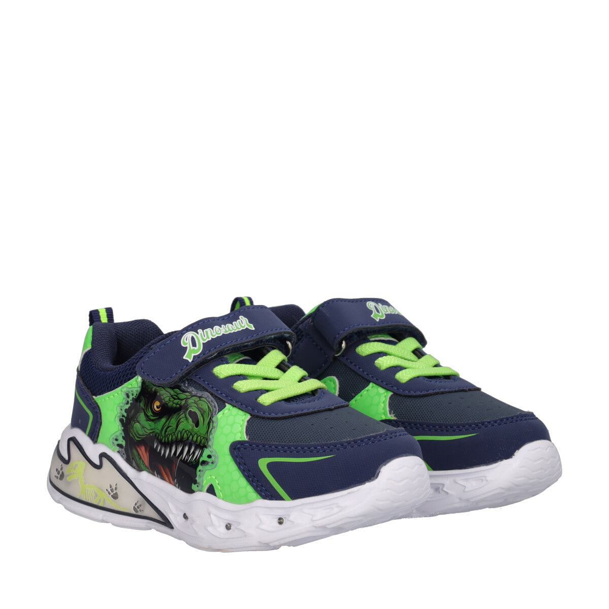 Sneakers Bambino Blu e Verde con Luci