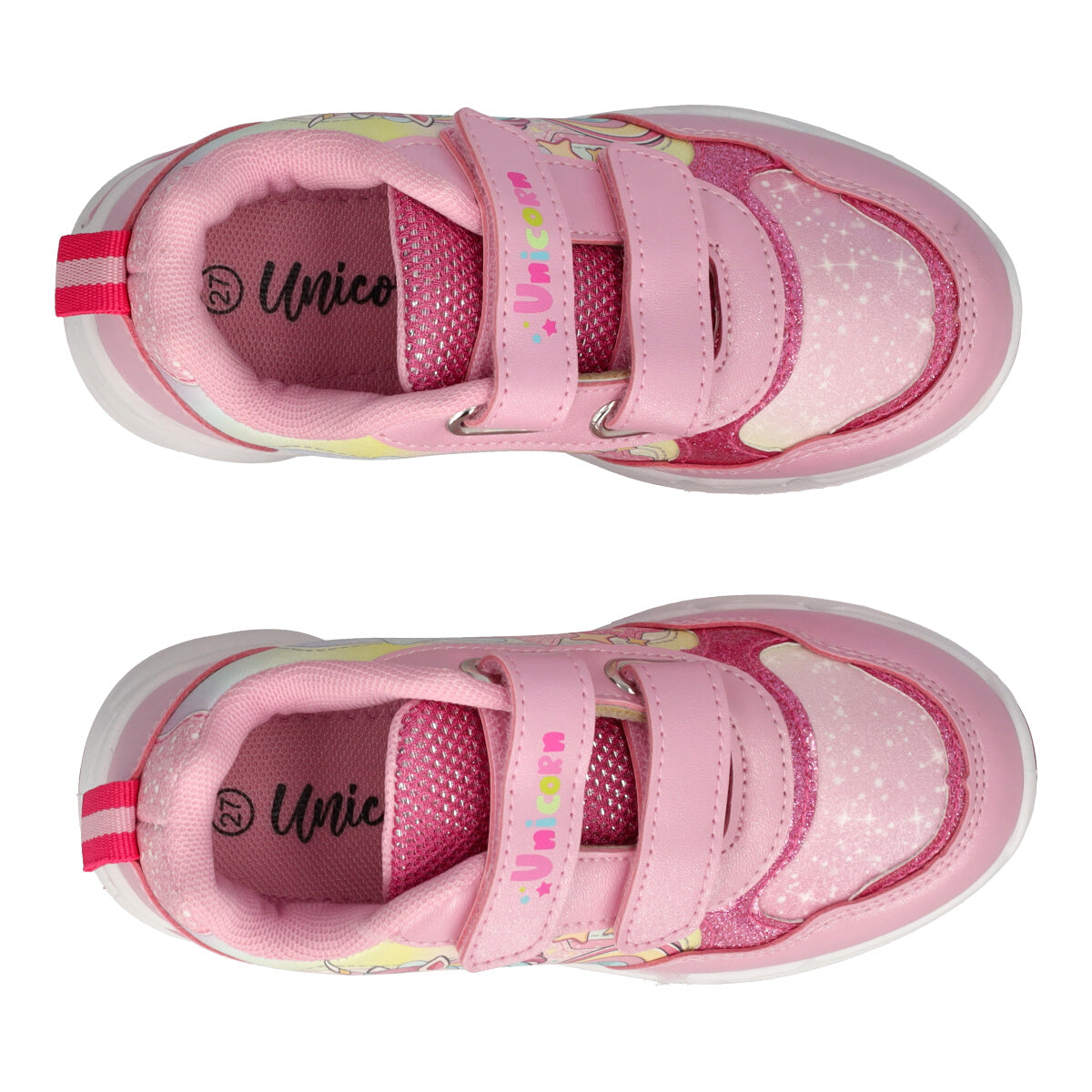 Sneakers Bambina Rosa Unicorn con Luci