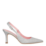 Slingback Donna Argento Tacco 8 cm