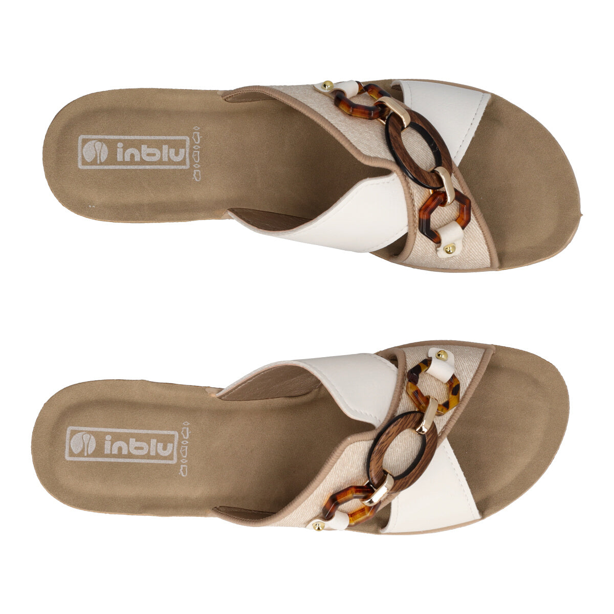 Ciabatte Donna Bianche e Beige