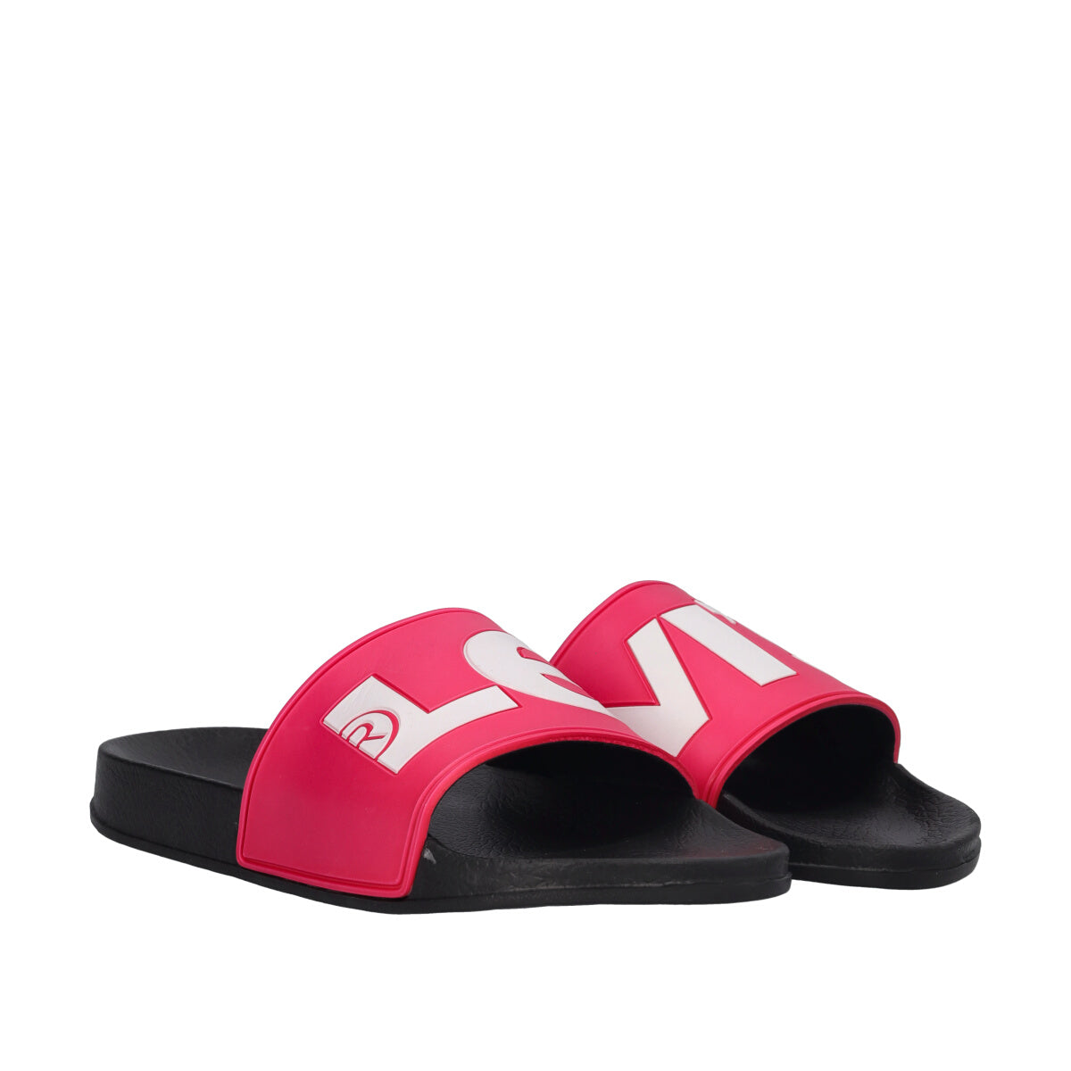 JUNEL Ciabatte Mare Bambini Nere e Fucsia