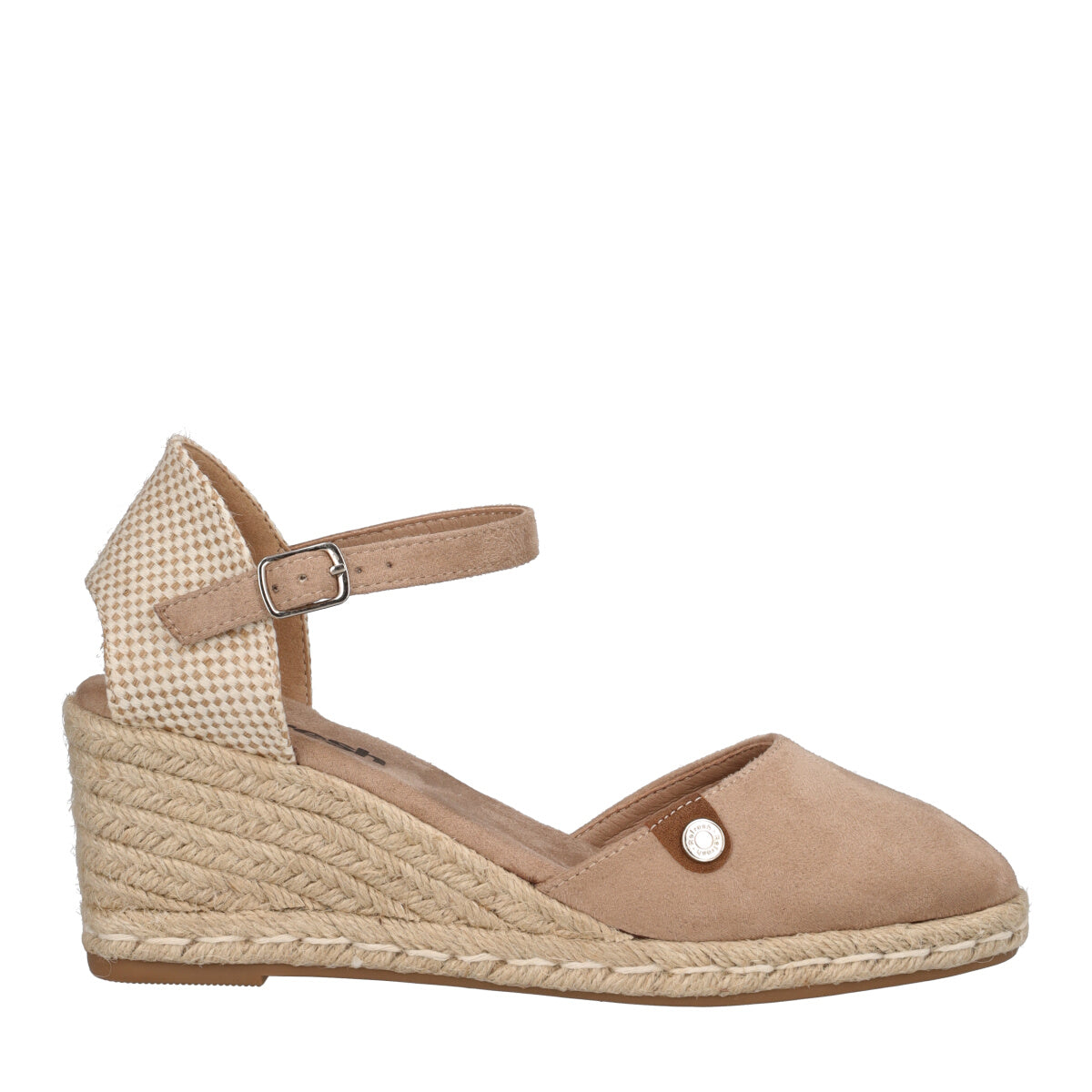 Campesine con zeppa Beige