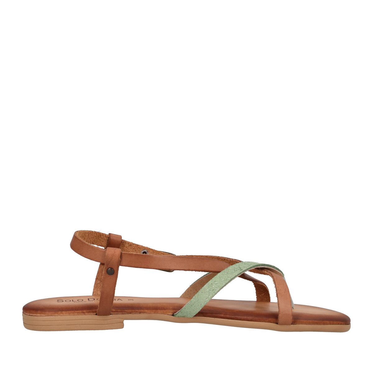 Sandali Infradito Donna Verde e Marrone