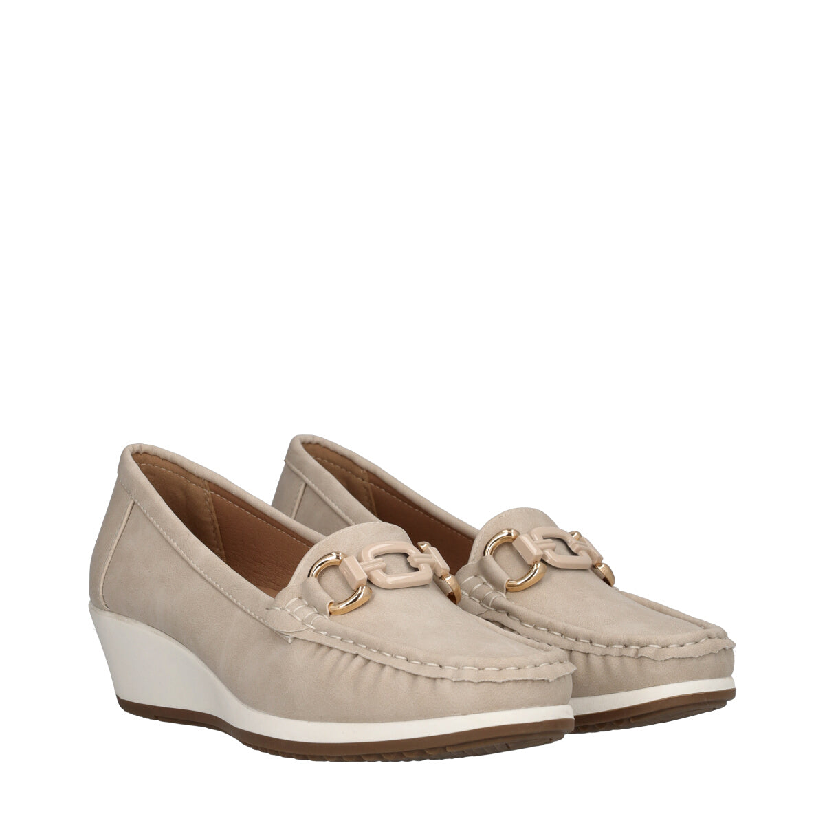 Mocassini Donna Beige