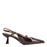 Slingback Donna Marrone in Vernice