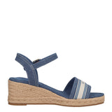 MID WEDGW ESPAD WEBBING Espadrillas Donna Blu