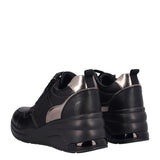 Stringate con Zeppa Donna Nere