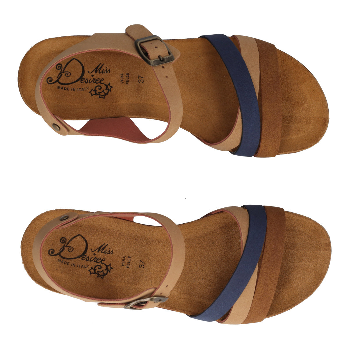 Sandali Donna Beige e Blu