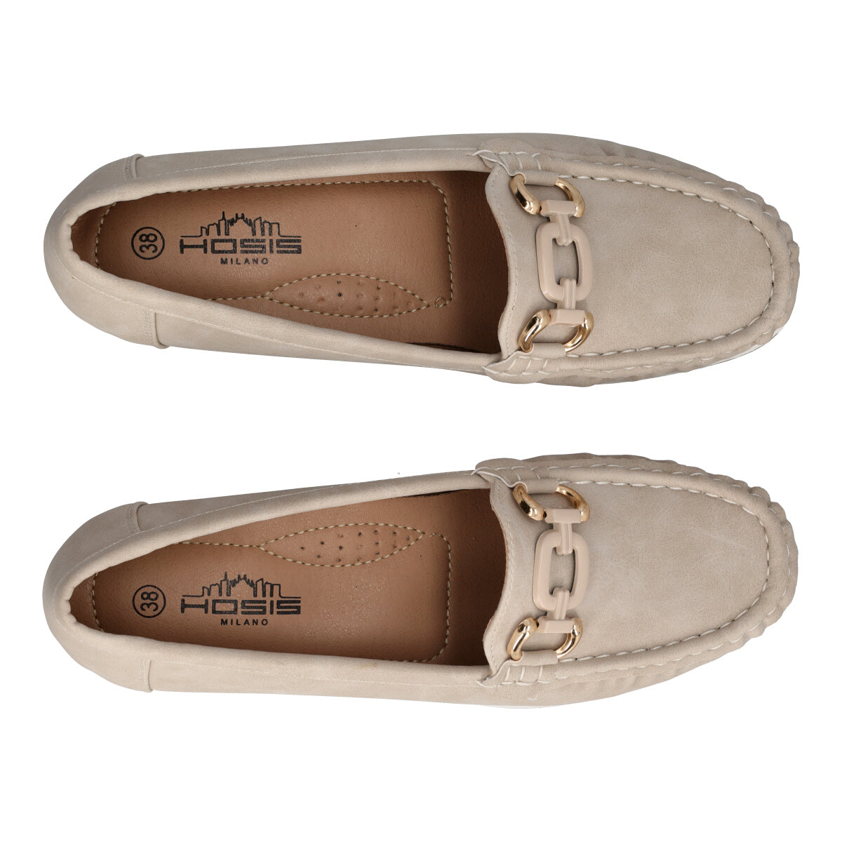 Mocassini Donna Beige