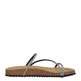 BRIONIA Ciabatte Donna Nere e Argento