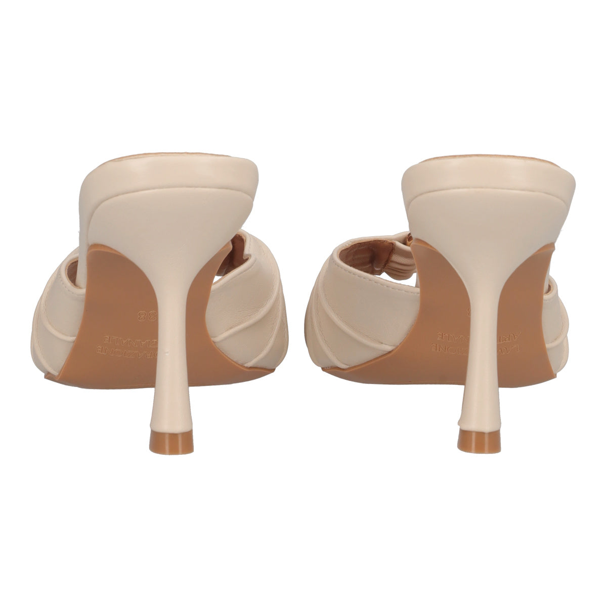 Sandali con Tacco Donna Beige