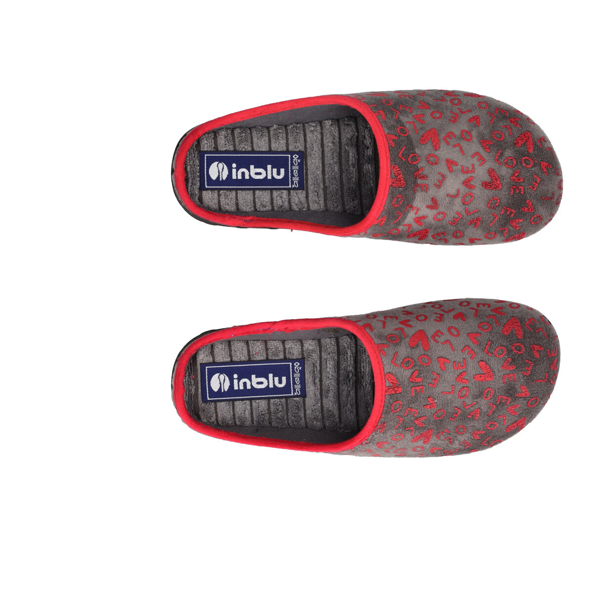 Ciabatte Casa Donna Grigie e Rosse