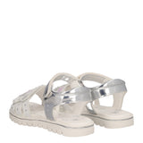 LARA Sandali Bambina Bianchi e Argento