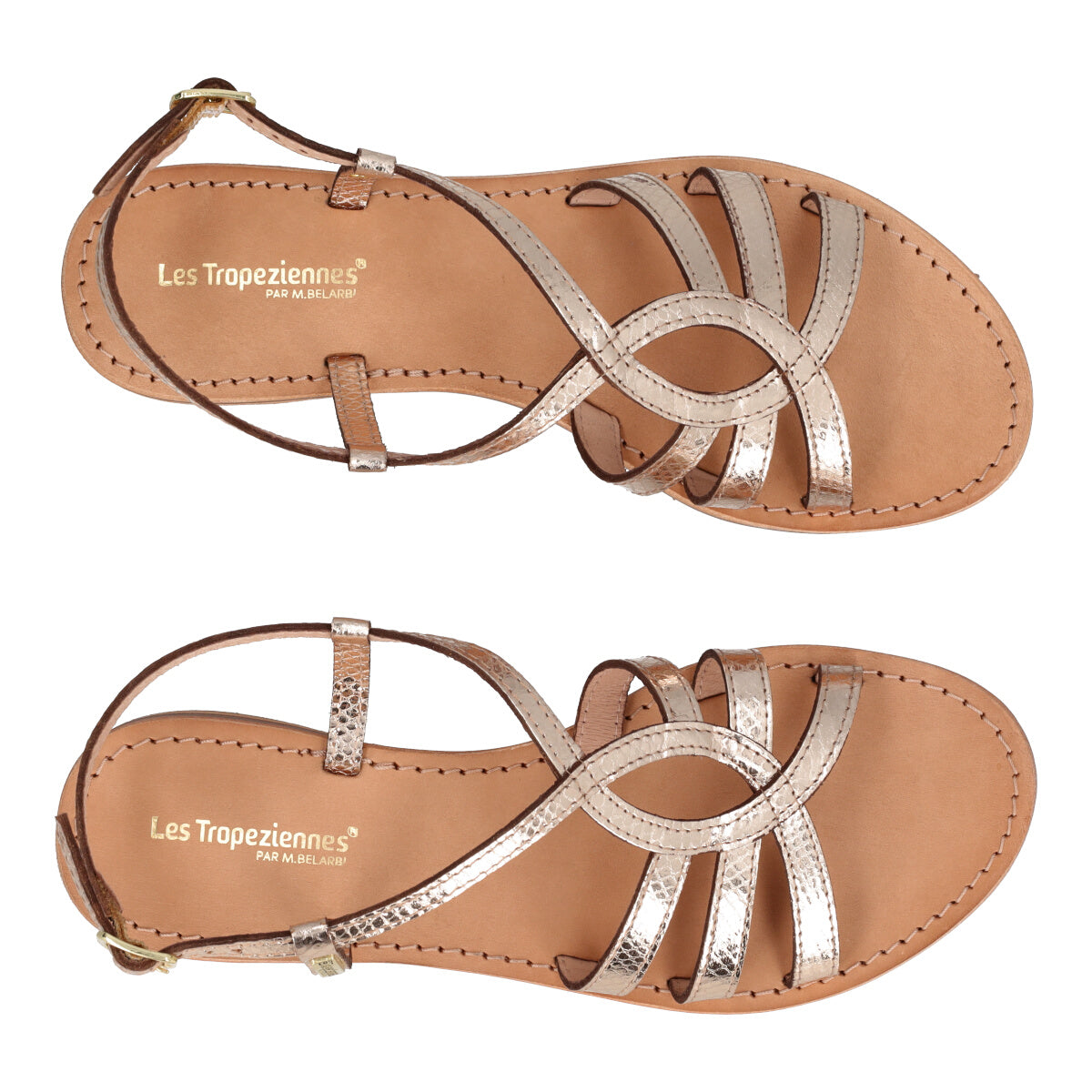 Sandali Donna Oro Pitonato