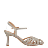 Sandali con Tacco Donna Champagne