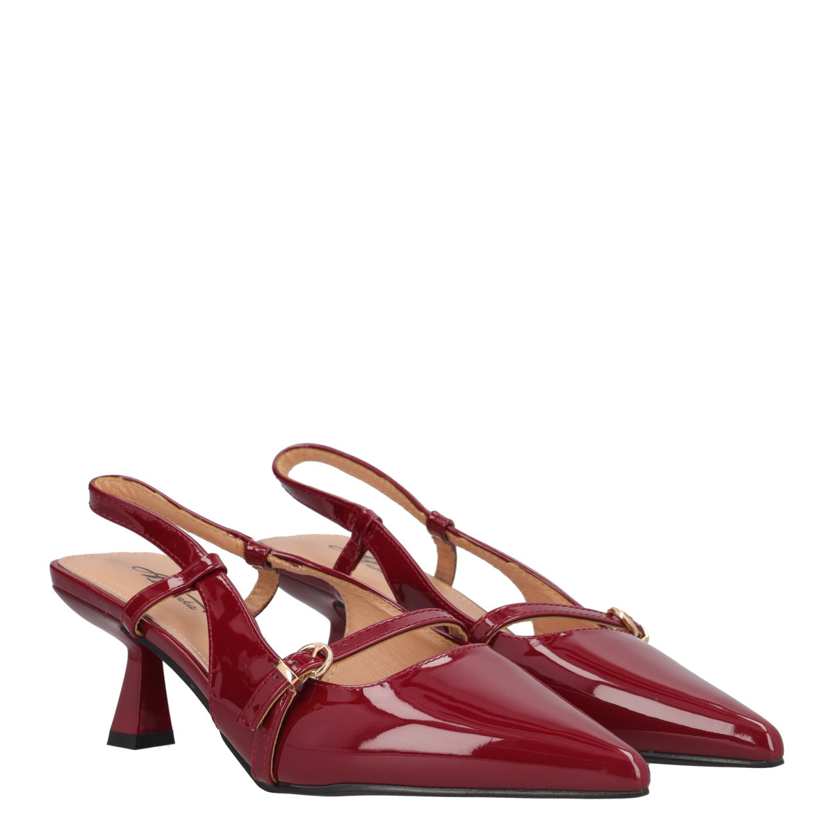 Slingback Donna Bordeaux In Vernice