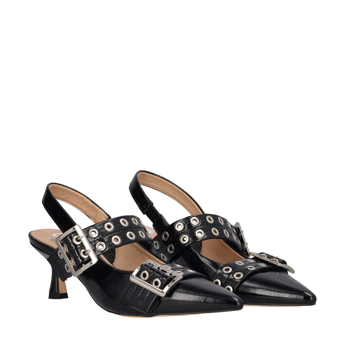 Slingback Donna Nere Lucide