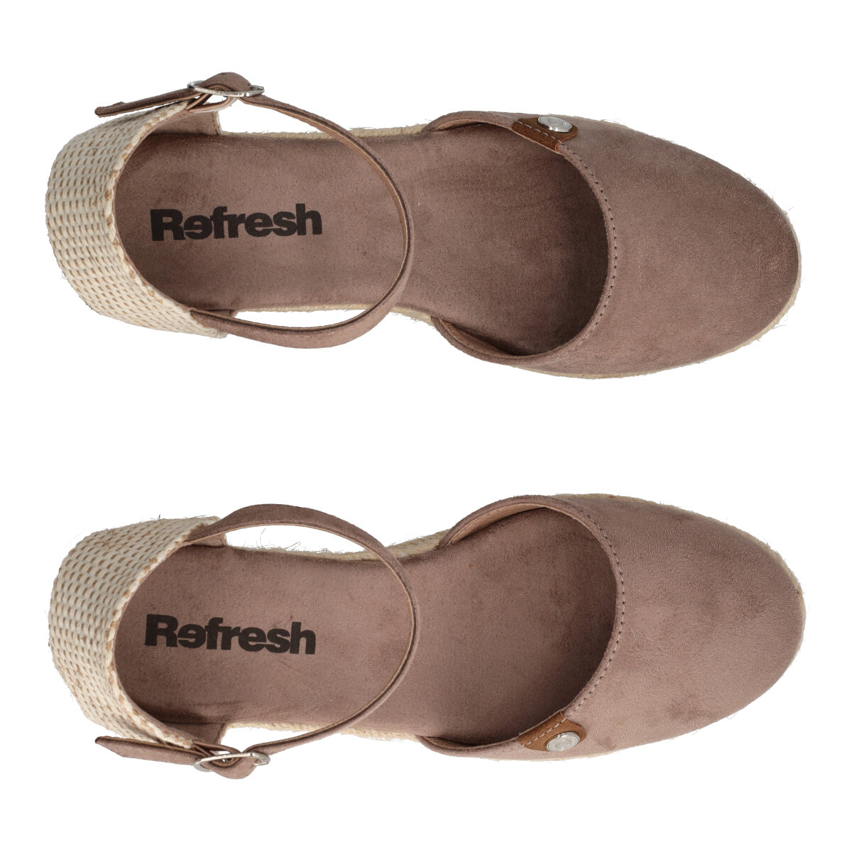 Campesine con zeppa Taupe