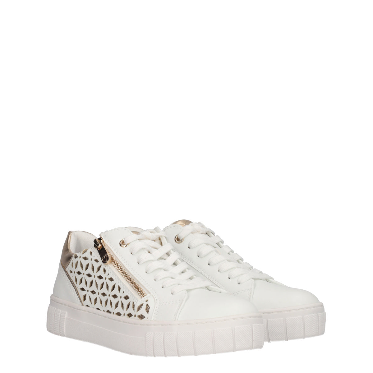 Sneakers Donna Bianche e Oro
