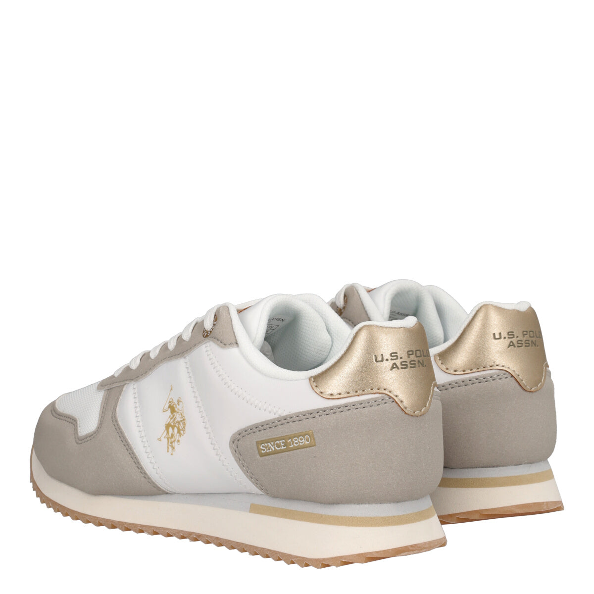 Sneakers Donna Bianche, Grigie e Oro