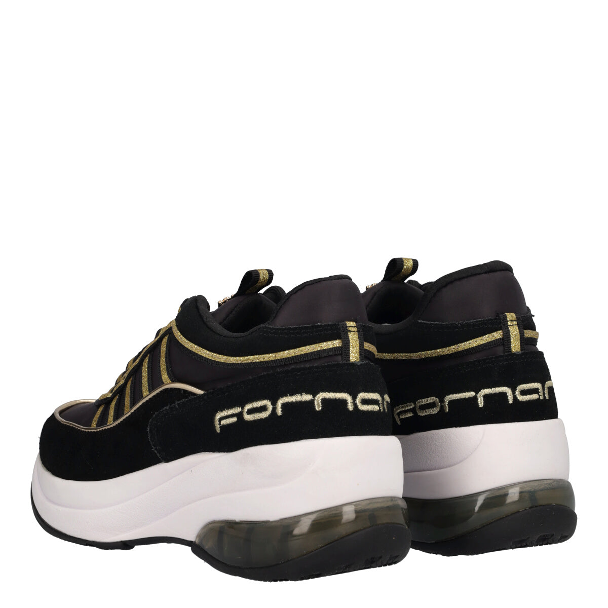 Sneakers Donna Nere con Zeppa 6 cm