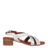 Sandali con Tacco Donna Argento e Bianchi