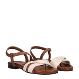 Sandali Donna Marroni e Bianch