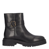 IRIDEA Stivaletto donna in pelle con fibbia nero