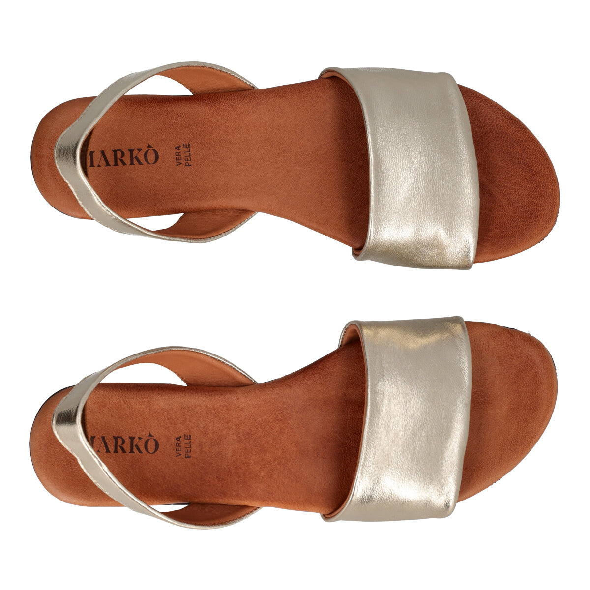 Sandali Donna Platino Laminato