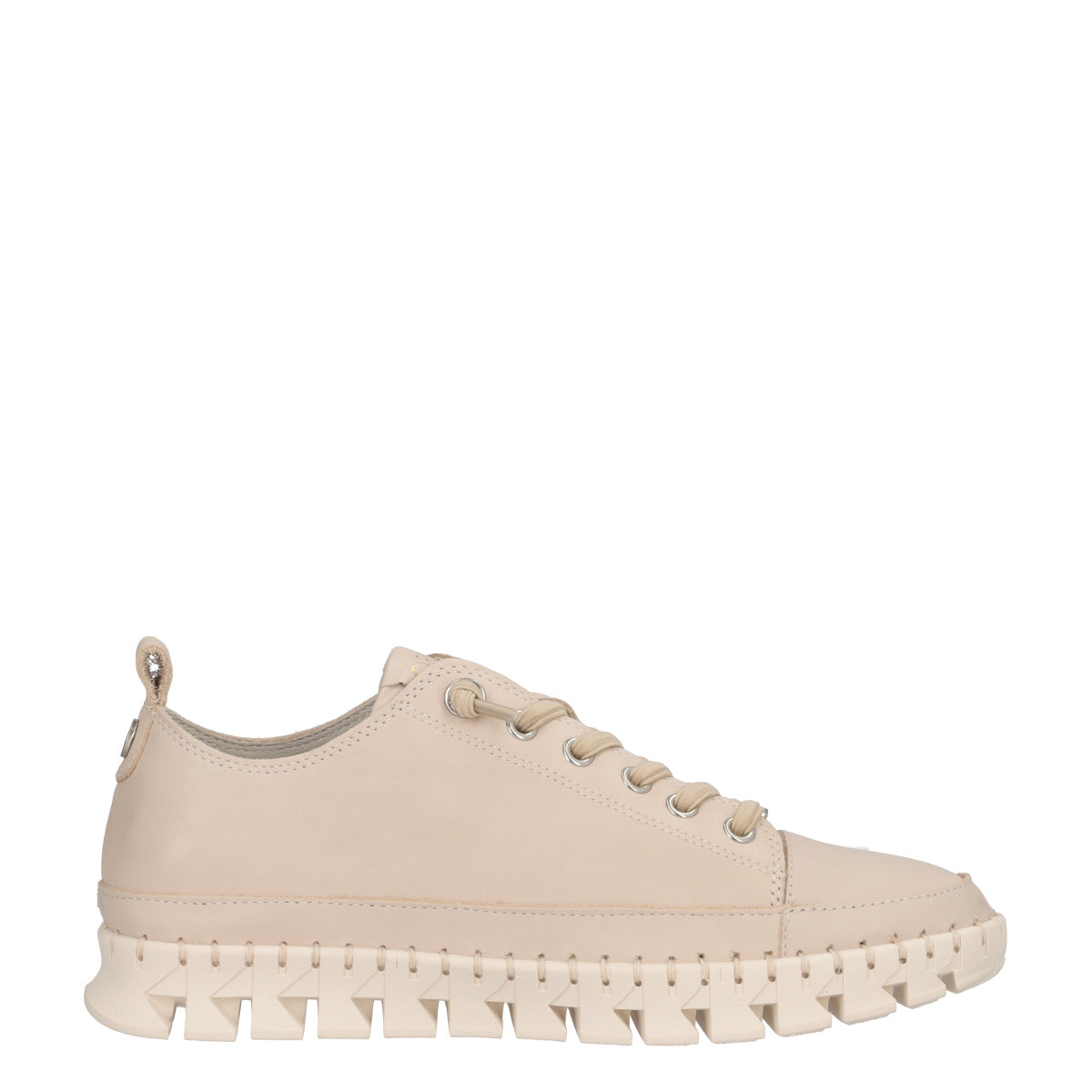 Sneakers Donna Beige in Pelle