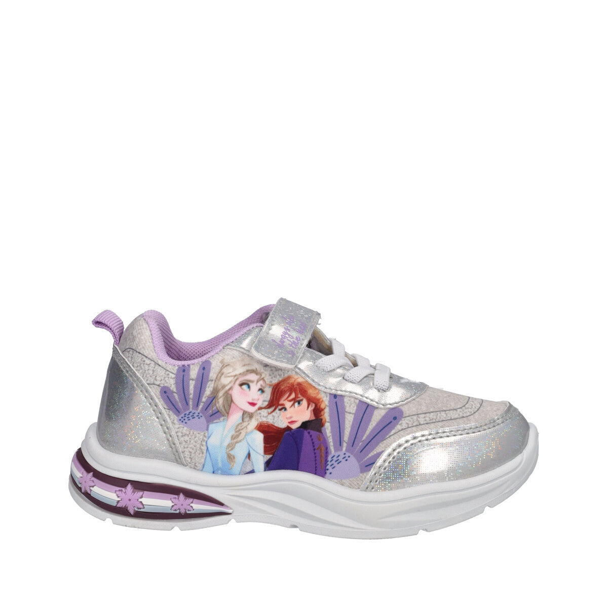 Sneakers Bambine Argento Frozen con Luci