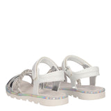 Sandali Bambina Argento e Bianchi