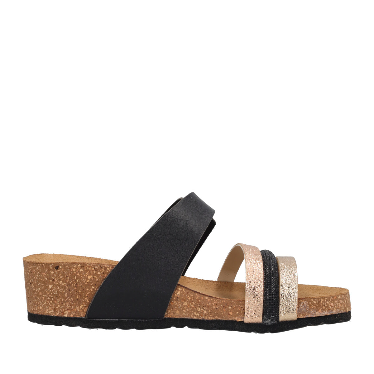 Ciabatte Donna Nere, Oro Rosa e Oro Giallo