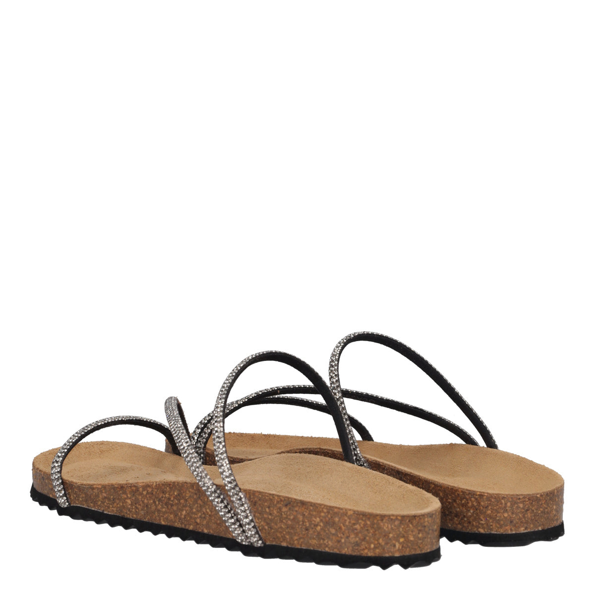 BRIONIA Ciabatte Donna Nere e Argento