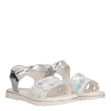 LARA Sandali Bambina Bianchi e Argento