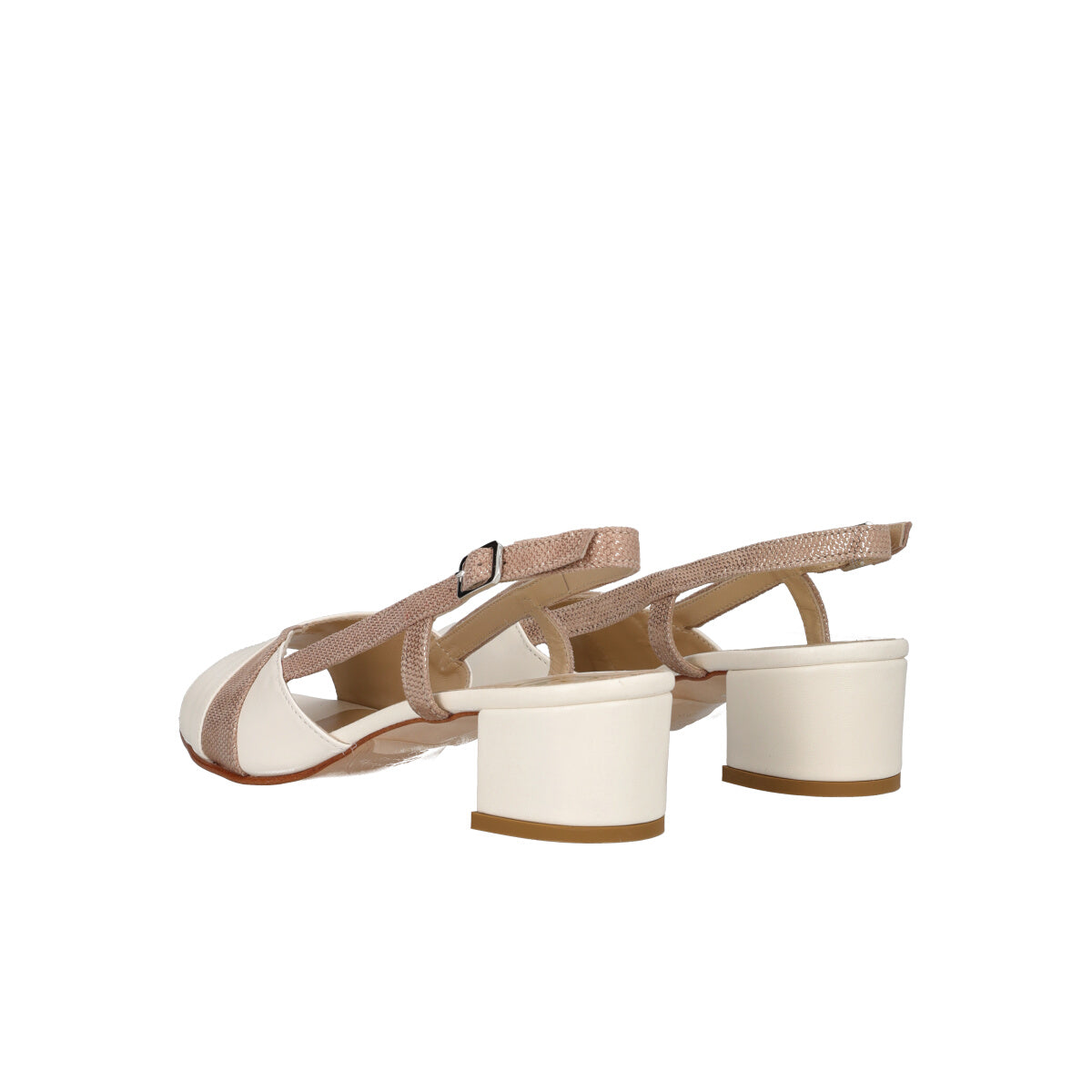Sandali Donna Platino e Burro Vera Pelle
