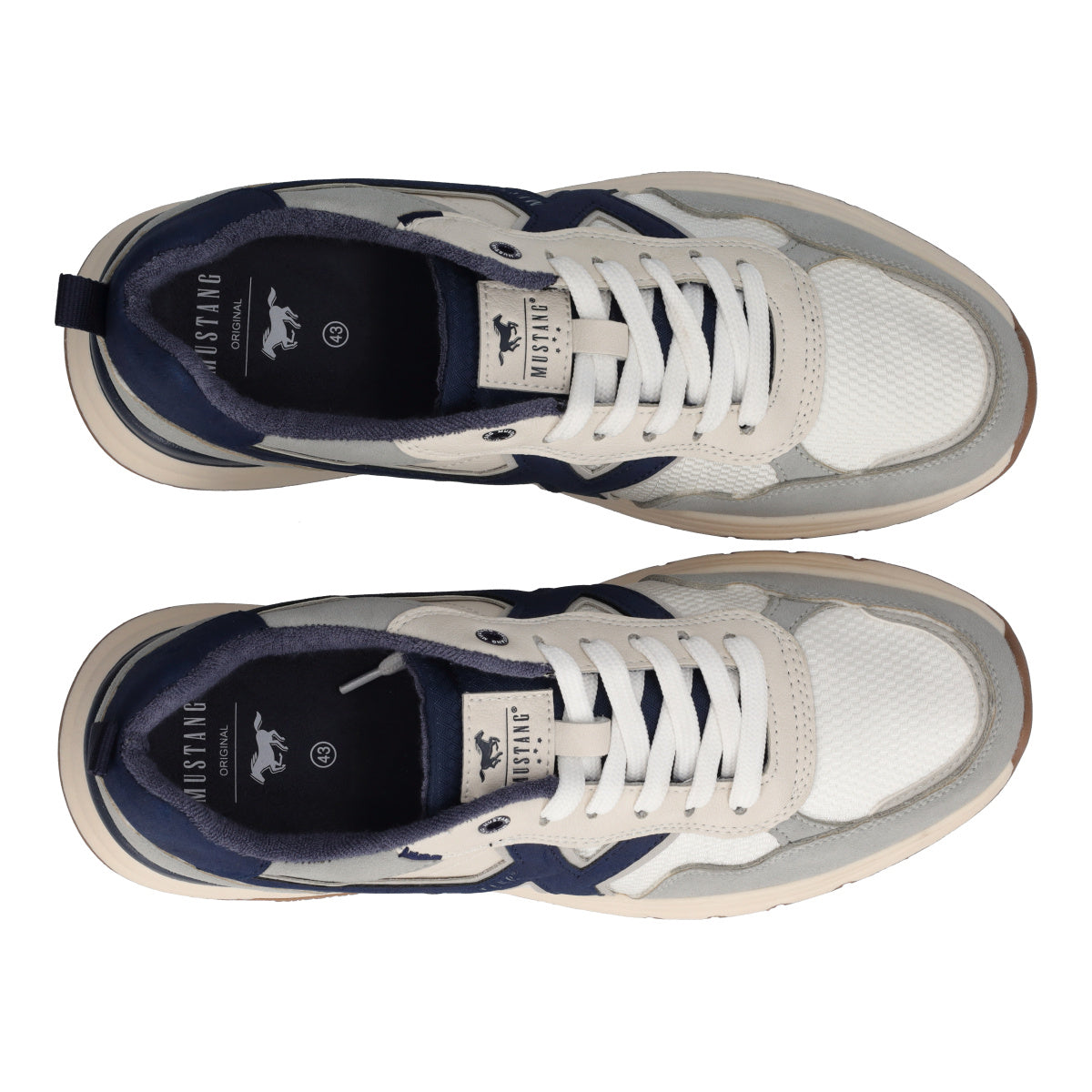 Sneakers Uomo Bianche, Grigie e Blu