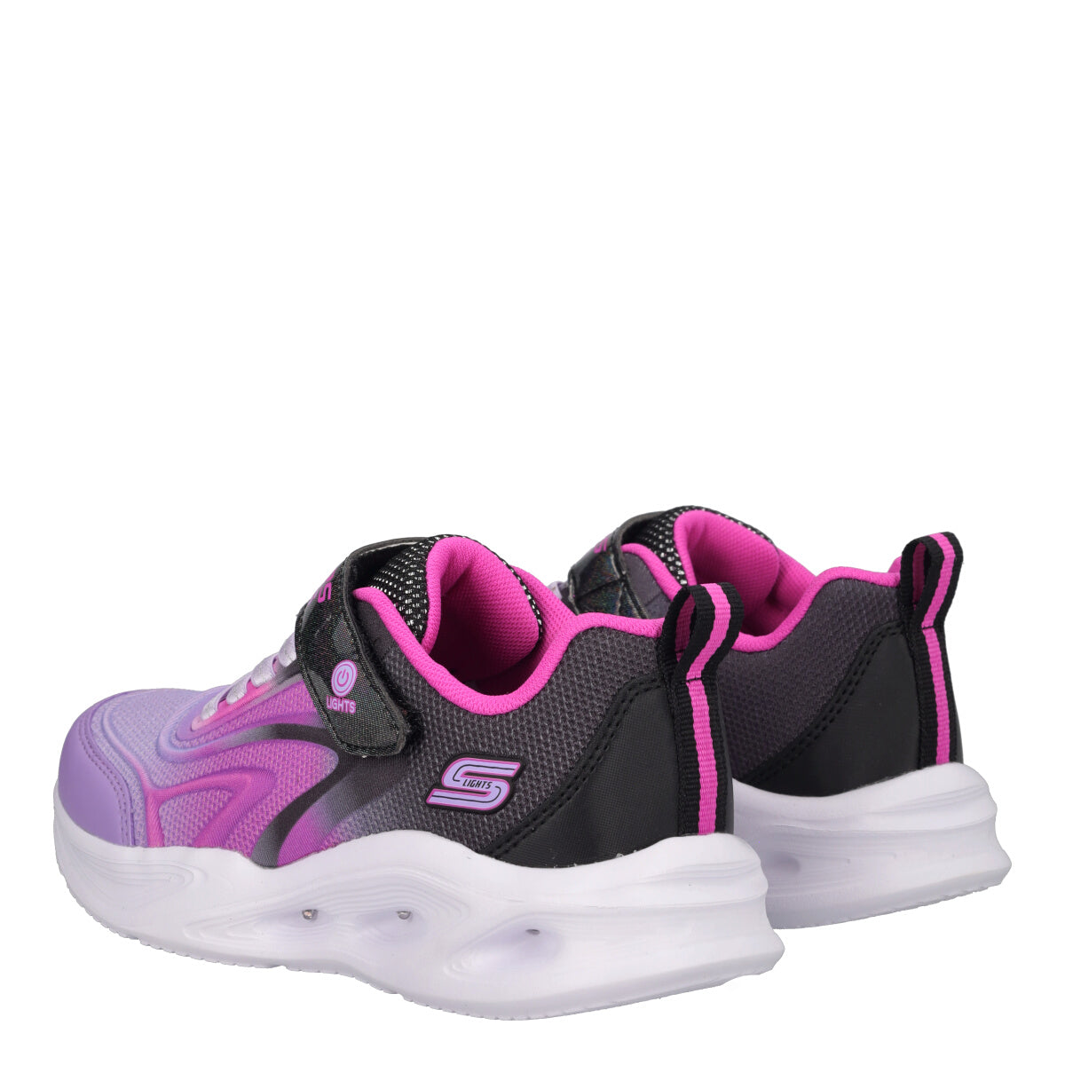 SOLA GLOW Sneakers Bambina Lilla, Fuxia e Nera con Luci