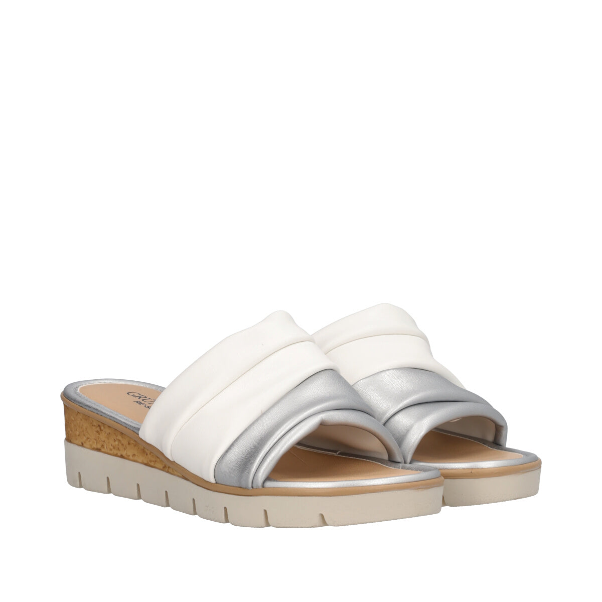 PAFO Ciabatte Donna Bianche e Argento