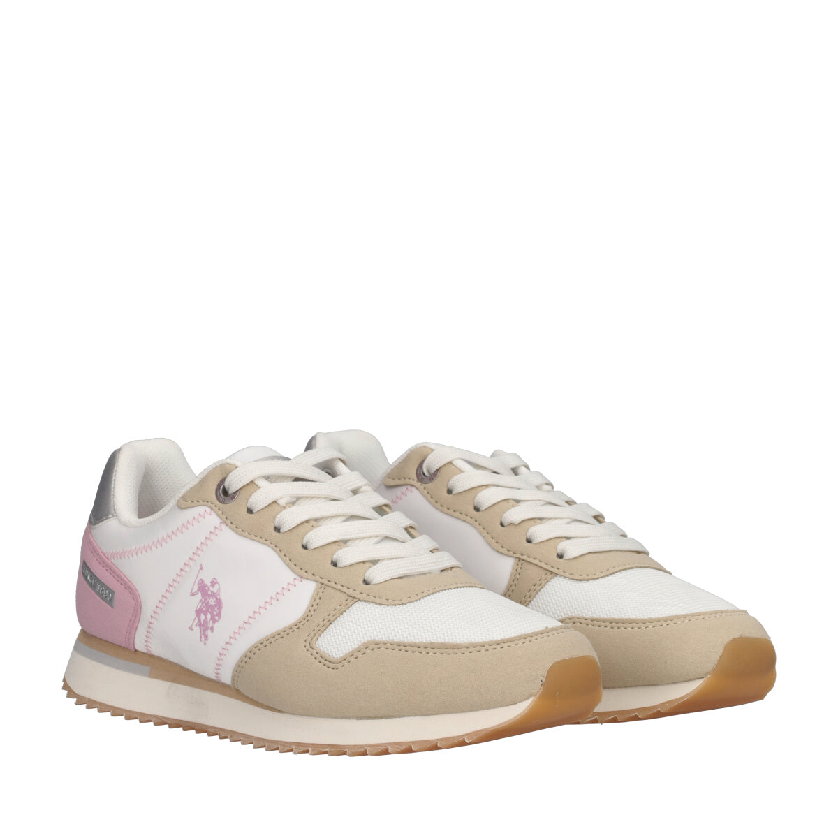 Sneakers Donna Bianche, Rosa e Beige