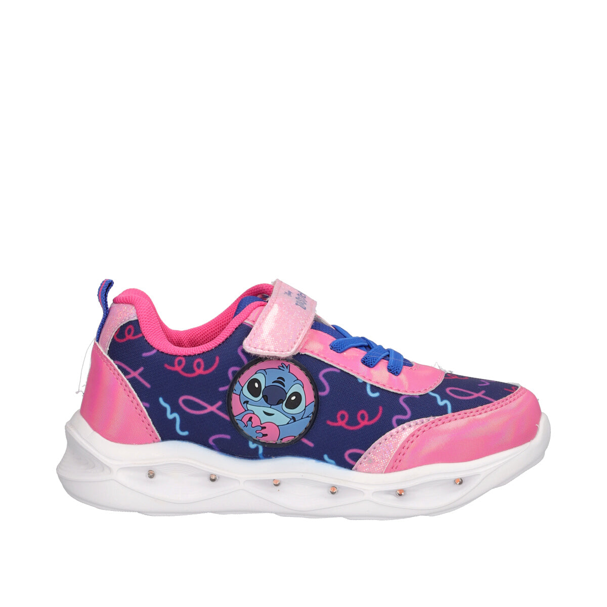 Sneakers Bambina Fuxia e Blu Stitch