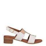 Sandali con Tacco Donna Bianchi, Oro e Beige