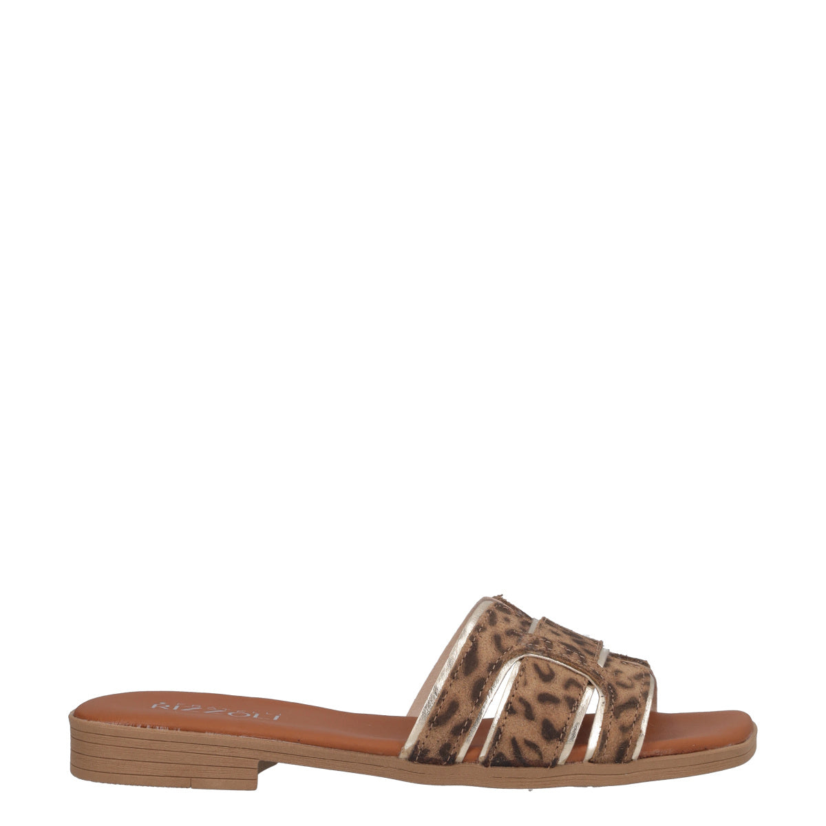 Ciabatte Donna Leopardate e Oro
