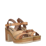 Sandali con Tacco Donna Beige